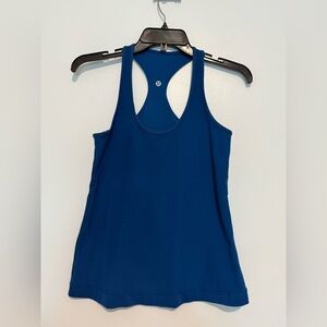 Lululemon Cool  Racerback Athletic Womens Tank Top Size 10 Symphony Blue